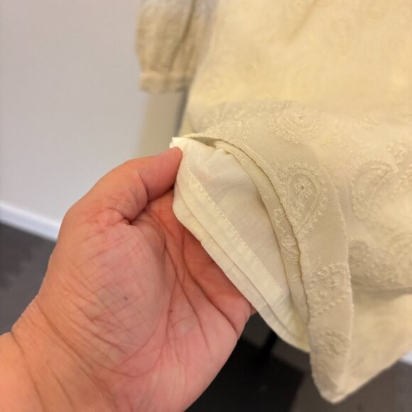 Anthropologie Verb Pallavi Singee Josephine Ivory Cream Lace Long Sleeve Dress - Picture 9 of 14